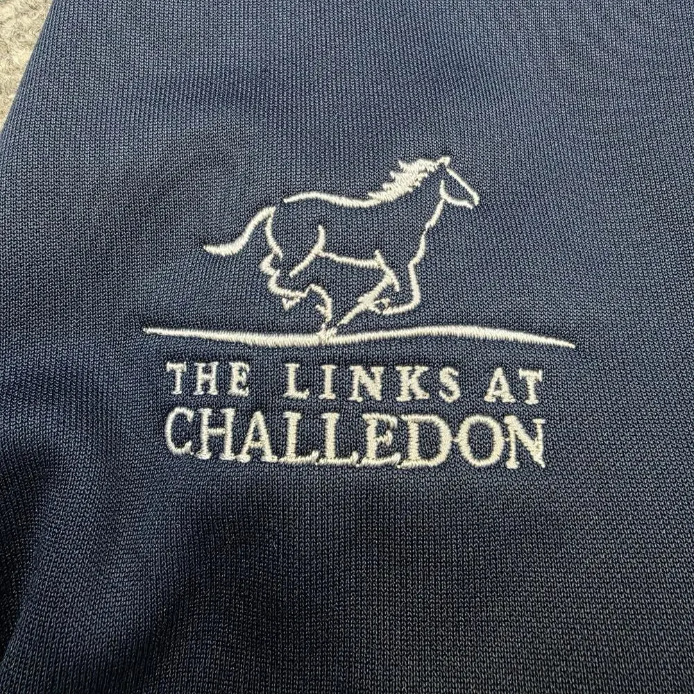Nike Golf Pullover Mens XL Blue Tour Performance 1/4 Zip The Links at Challedon